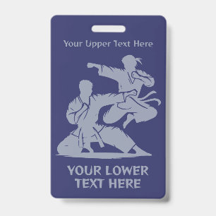 Custom Name, Text & Colour Martial Arts Badge