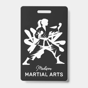 Custom Name, Text & Colour Martial Arts Badge