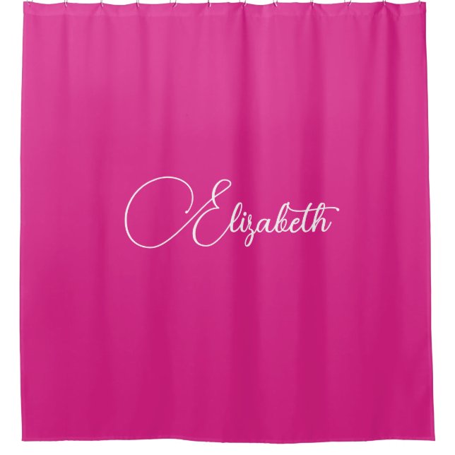 Custom Name Text & Colour Modern Elegant Pink Cute (Front)