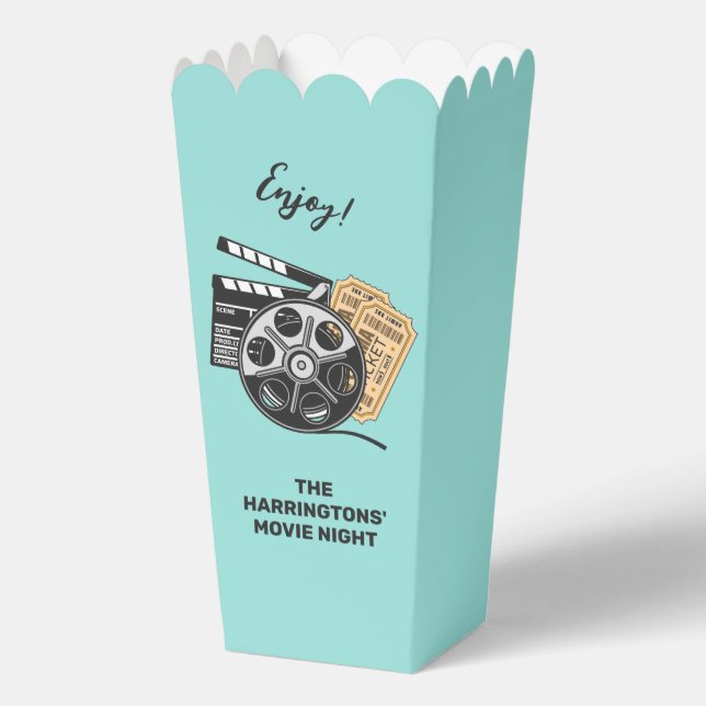 Custom Name / Text & Colour Movie Favor Box (Front)