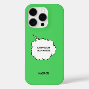 Custom Name, Text & Colour Thought Bubble iPhone 16 Pro Case
