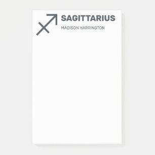 Custom Name / Text & Colour Zodiac Sign Sagittariu Post-it Notes