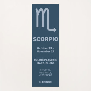 Custom Name / Text & Colour Zodiac Sign Scorpio Yoga Mat