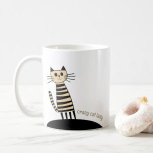 Custom Name & Text Crazy Cat Lady Coffee Mug