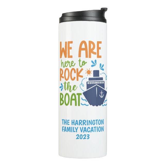 Custom Name / Text Cruise Thermal Tumbler (Rotated Left)