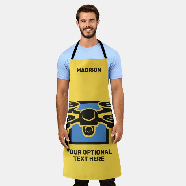 Custom Name & Text Drone Apron (Worn)