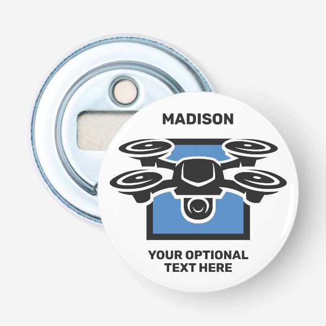 Custom Name & Text Drone Bottle Opener (Front)
