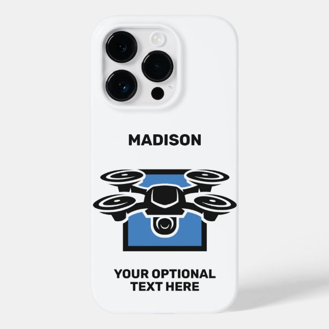 Custom Name & Text Drone Case-Mate iPhone Case (Back)