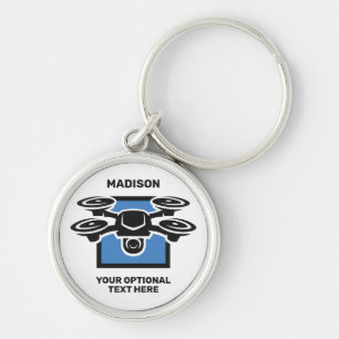 Custom Name & Text Drone Keychain
