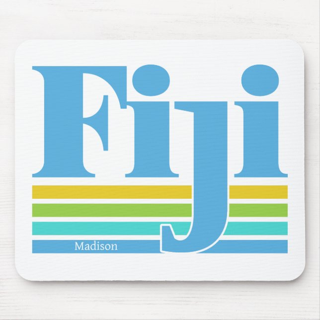 Custom Name / Text Fiji Mouse Pad (Front)