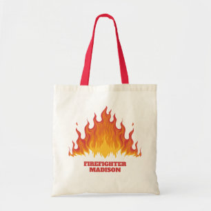 Custom name/text FIRE tote bags
