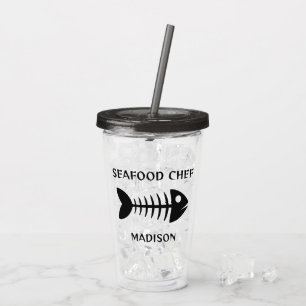 Custom Name & Text Fish Acrylic Tumbler