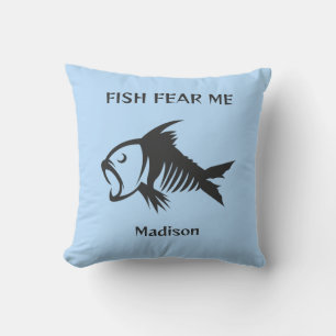 Custom Name & Text Fish Outdoor Pillow