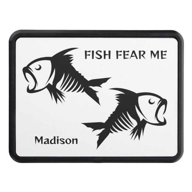 Custom Name & Text Fish Trailer Hitch Cover (Front)