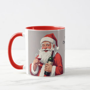 Custom Name & Text Funny Drunk Santa Mug