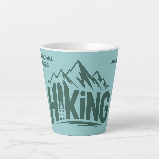 Custom Name & Text Hiking Latte Mug (Front)