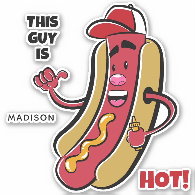 Custom Name & Text Hot Dog (Front)