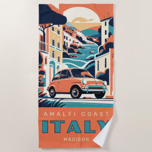 Custom Name & Text Italy Beach Towel