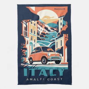 Custom Name & Text Italy Kitchen Towel