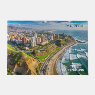 Custom Name & Text Lima, Peru Doormat