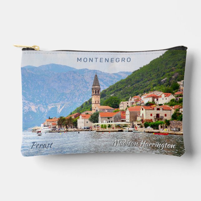 Custom Name & Text Montenegro Accessory Pouch (Front)
