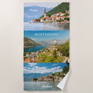 Custom Name & Text Montenegro Beach Towel