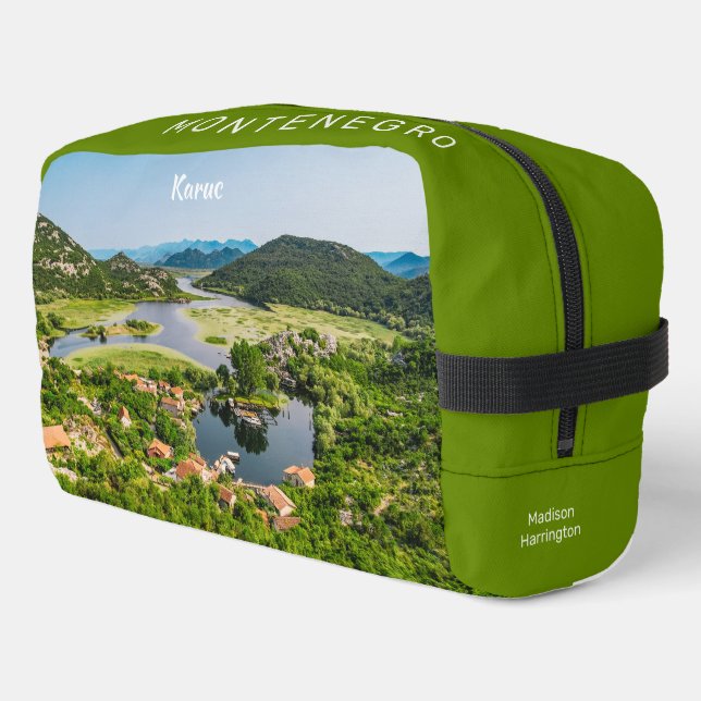 Custom Name & Text Montenegro Dopp Kit (Left Corner)