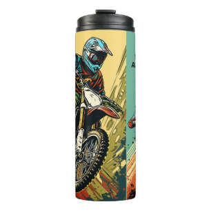 Custom Name & Text Motocross Thermal Tumbler