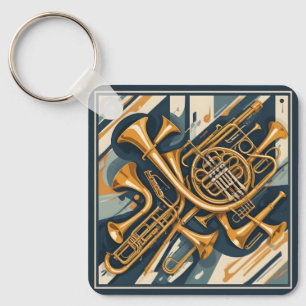 Custom Name / Text Musical Instruments Keychain