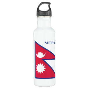 Custom Name & Text Nepal Flag 710 Ml Water Bottle