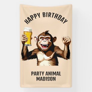 Custom Name & Text Party Animal Banner