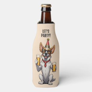 Custom Name & Text Party Animal Bottle Cooler