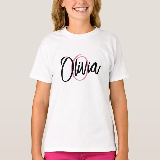 Custom Name Text Personalized T-Shirt (Front)