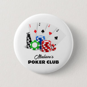 Custom Name & Text Poker / Casino 2 Inch Round Button