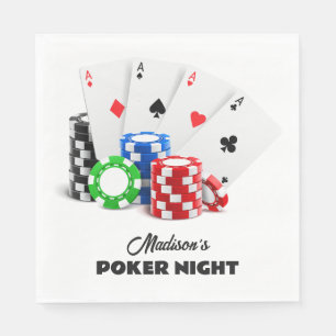 Custom Name & Text Poker / Casino Napkin