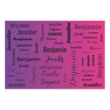 Custom Name Text Purple Peach Gradient