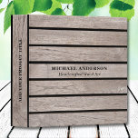 Custom Name Text Rustic Wood Style Binder<br><div class="desc">Customize the text, and easily create your personalized binder. Click CUSTOMIZE FURTHER to change the text colour. You can TRANSFER this DESIGN on other Zazzle products and adjust it to fit most of the Zazzle items. Standard Studio designs are made in high-resolution vector graphics for a professional print. Thank you...</div>