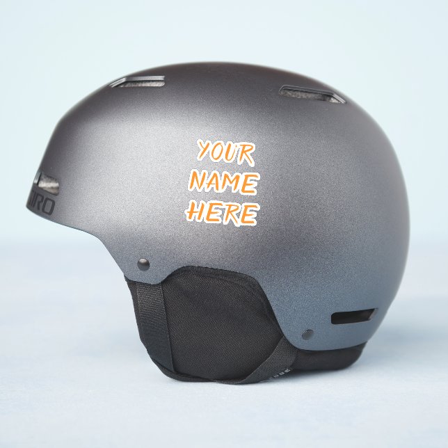 Custom Name Text Script Unisex Helmet Stickers (Helmet Side)