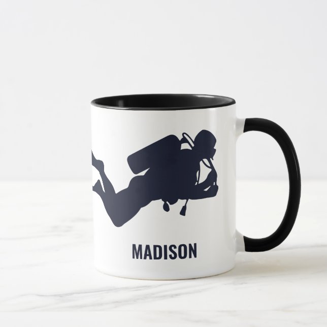 Custom Name & Text Scuba Diving Mug (Right)
