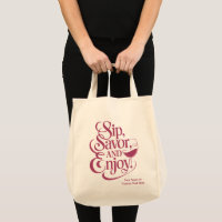 Custom Name / Text Sip, Savour, Enjoy