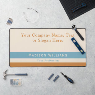 Custom Name Text Slogan Office or Personal Retro Desk Mat