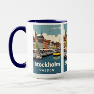 Custom Name & Text Stockholm Sweden Mug