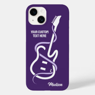 Custom Name & Text Stylized Guitar Case-Mate iPhone 14 Case