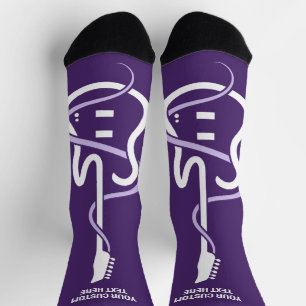 Custom Name & Text Stylized Guitar Socks