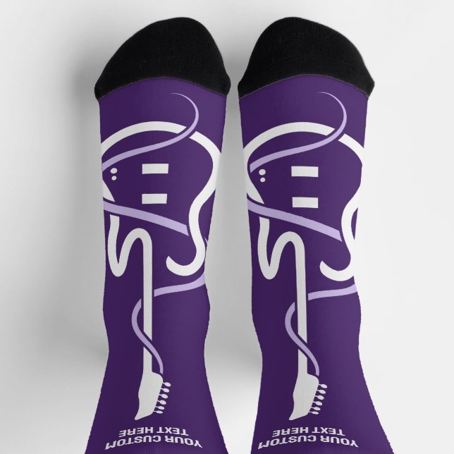 Custom Name & Text Stylized Guitar Socks (Top)