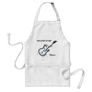 Custom Name & Text Stylized Guitar Standard Apron