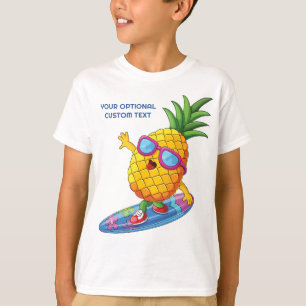 Custom Name, Text Surfing Pineapple T-Shirt