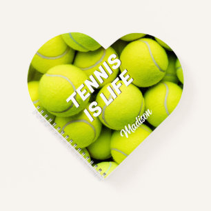 Custom Name & Text Tennis Balls Notebook
