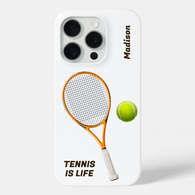 Custom Name & Text Tennis Case-Mate iPhone Case (Back)