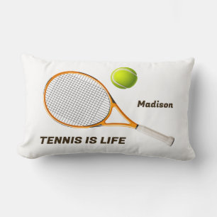 Custom Name & Text Tennis Lumbar Pillow